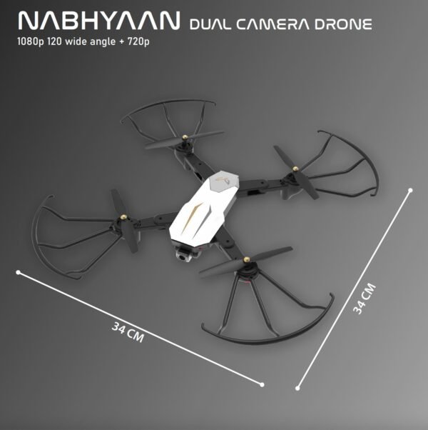 2024/01/1000431512.jpg (GARUDA) Nabhiyan Drone 1080 BLACK | WiFi HD 1080P + 720 P FPV Dual Camera Drone | PREMIUM BAG VERSION | Position Locking Drone