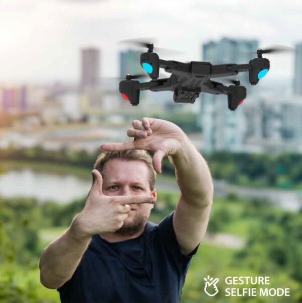 2024/01/1000431523.jpg (GARUDA) Nabhiyan Drone 1080 BLACK | WiFi HD 1080P + 720 P FPV Dual Camera Drone | PREMIUM BAG VERSION | Position Locking Drone