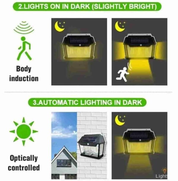 SOLAR TRIPPLE LIGHT INTERACTION WALL LAMP