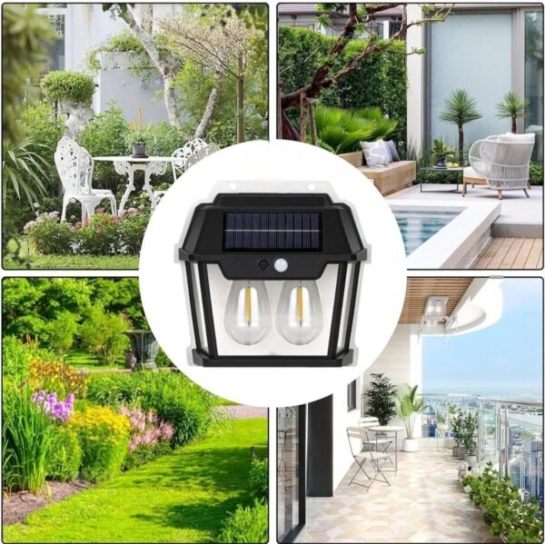 Solar 28watt Double Light Wall Lamp Waterproof High Quality Lamp Induction Garden Lamp Garden Villa Night Lamp