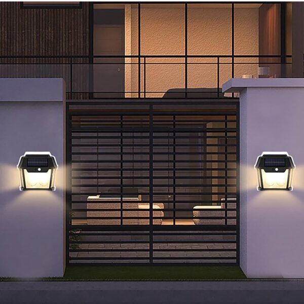 Solar 28watt Double Light Wall Lamp Waterproof High Quality Lamp Induction Garden Lamp Garden Villa Night Lamp