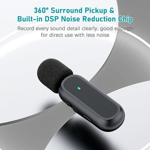 2024/02/1000466841.jpg K61 Wireless Lavalier Microphone ,Plug And Play,Noise Reduction,2-Channel,Work 6h,With Charging Case,iPhone Type-C