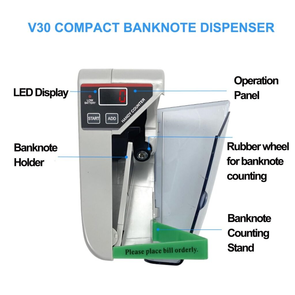 Portable Money Counter, Mini Counting Machines Handheld Bill Note ...