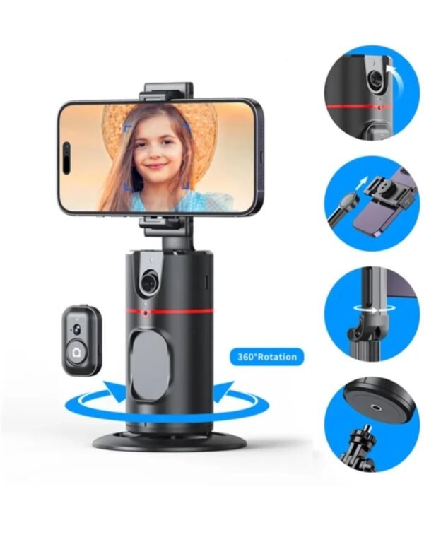 360° Rotaional Mobile Holder With Remote With Auto Face Traking 2 Axis Gimbal