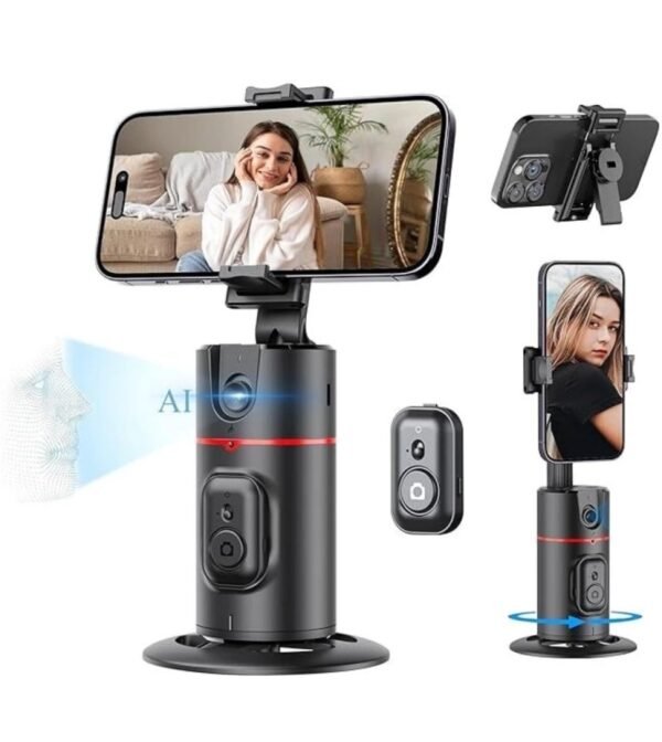 360° Rotaional Mobile Holder With Remote With Auto Face Traking 2 Axis Gimbal