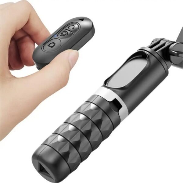 2025/01/1001704011.jpg Q18 Desktop Gimbal Selfie Stick Tripod Stabilizer With Fill Light Remote Following Foldable For iOs & Android Live Broadcast