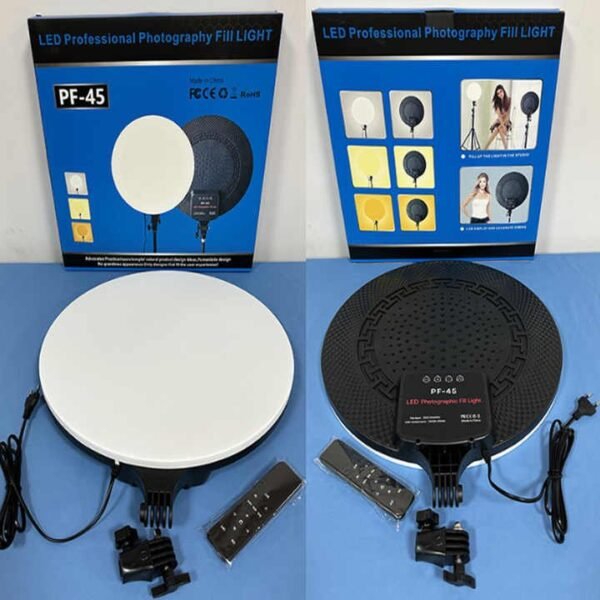 2025/02/1001784385.jpg PF-45 photography light 18 in 60W high brightness full screen circular fill light large screen streaming beauty light