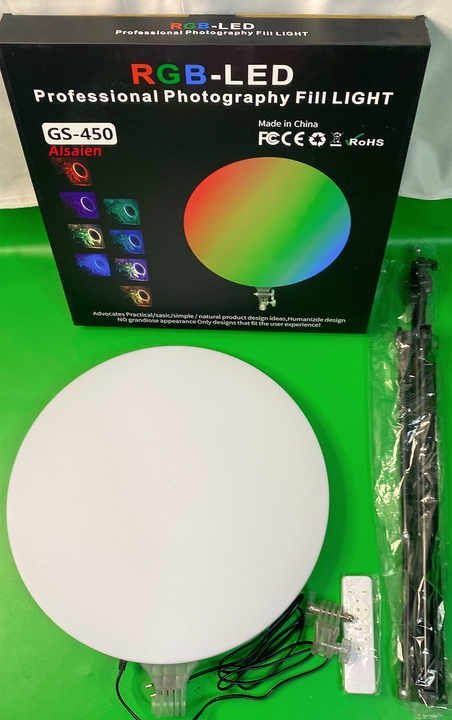 2025/02/1001784427.jpg  GS-450 (18INCH) RGB Led Round Panel Light Video Light Led Ring Light 3500K-6000K Dimmable Selfie Ringlight for YouTube Video Live Streaming Led