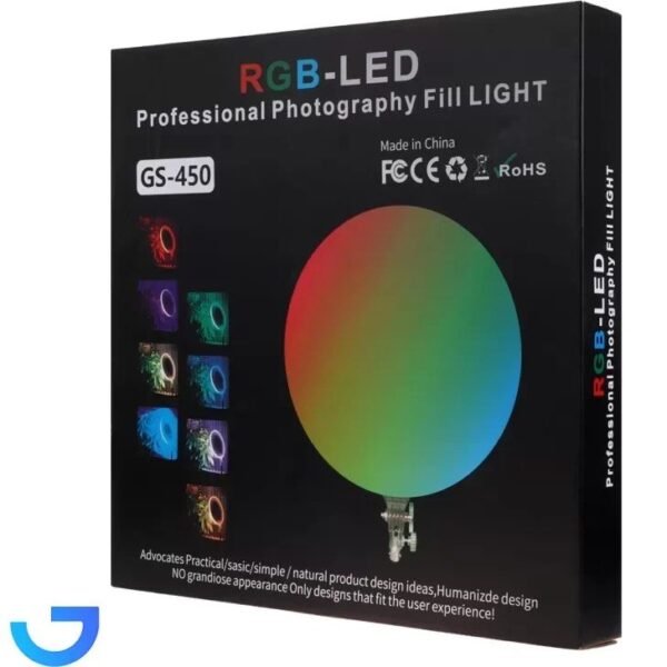 2025/02/1001784428.jpg  GS-450 (18INCH) RGB Led Round Panel Light Video Light Led Ring Light 3500K-6000K Dimmable Selfie Ringlight for YouTube Video Live Streaming Led