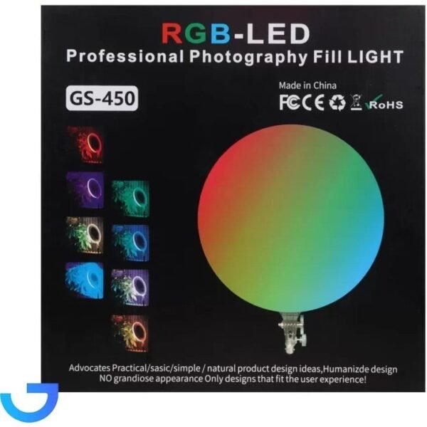 2025/02/1001784429.jpg  GS-450 (18INCH) RGB Led Round Panel Light Video Light Led Ring Light 3500K-6000K Dimmable Selfie Ringlight for YouTube Video Live Streaming Led