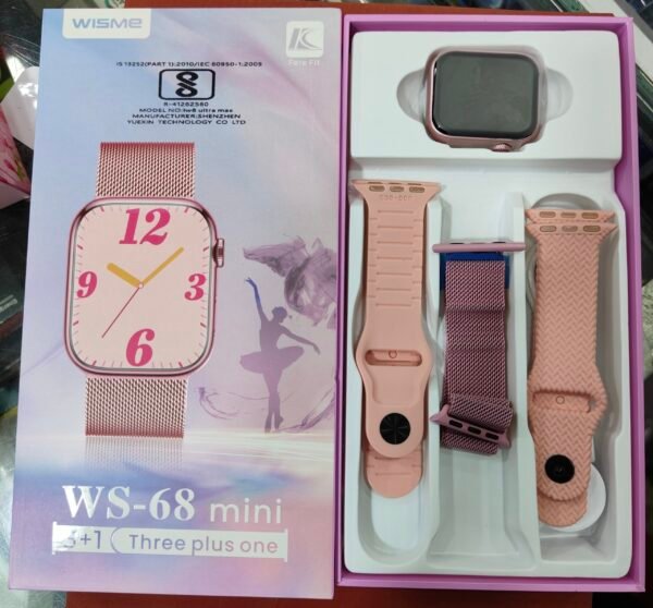 Ws-68 mini 38mm special pink with 3 belt Free