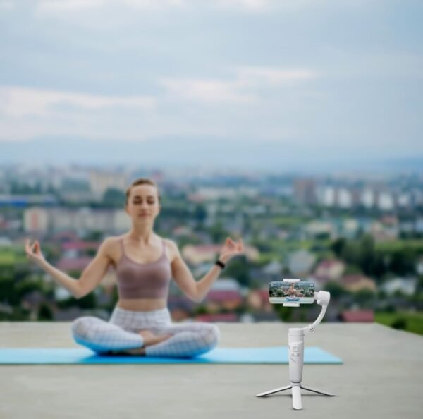 Foldable 3-Axis Gimbal Stabilizer | Advanced Gyroscope | Shake-Free Footage | Object Tracking | Panoramic, Time-Lapse & Slow-Motion | 2500mAh Battery | Ideal for Vlogging & Travel