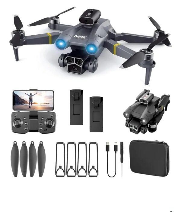2025/04/1002811725.jpg Y3 MAX Drone 
Drone with WIFI Professional 4K Camera FPV Quadcopter Optical Flow Gesture Control
(1 battery -3 camera- Buresless moter )