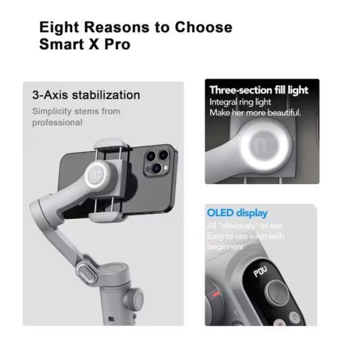 2025/06/1002304522-1.jpg AOCHUAN Smart X Pro 3-Axis Handheld Gimbal for Smartphone