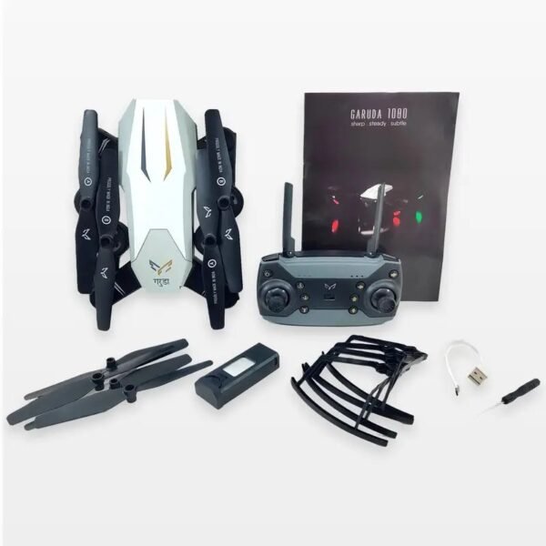 2025/07/1002393033.jpg (GARUDA) Nabhiyan Drone 1080 BLACK | WiFi HD 1080P + 720 P FPV Dual Camera Drone | PREMIUM BAG VERSION | Position Locking Drone