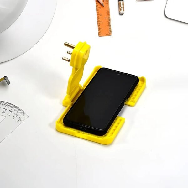 2025/08/1002497168.jpg Mobile Charging Stand for Wall - Plastic Phone Holder | Smartphone Holding Stands | Fits Perfectly in Socket with Adjustable Hanging, Home & Office Organizer