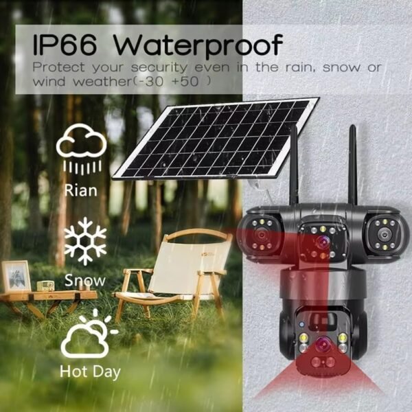 3 in 1 PTZ solar camera