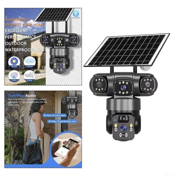 3 in 1 PTZ solar camera