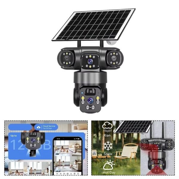 3 in 1 PTZ solar camera