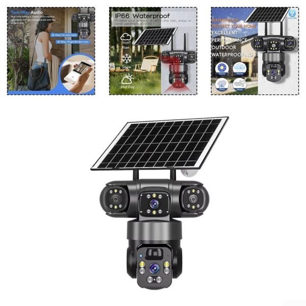 3 in 1 PTZ solar camera