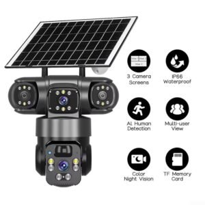 3 in 1 PTZ solar camera