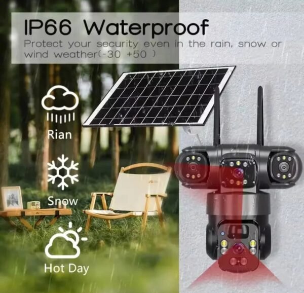 3 in 1 PTZ solar camera