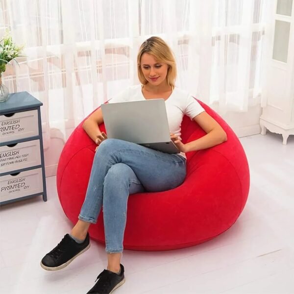 2025/09/1002739239.jpg Bag Chairs Inflatable, Air Sofa, Inflatable Lazy Sofa Chair No Filler, Washable Couch Bean Bag Chair Folding, Portable Inflatable Chair for Living Room Bedroom Reading Room