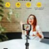 img_4582 AOCHUAN Smart X2 Gimbal Stabilizer, 3-axis Smartphone Gimbal Built-in 20cm Extension Rod, Portable Smart Tripod w/OLED Screen, 360°Rotation Tracking Shooting, Video Recording