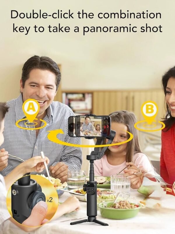 img_4583 AOCHUAN Smart X2 Gimbal Stabilizer, 3-axis Smartphone Gimbal Built-in 20cm Extension Rod, Portable Smart Tripod w/OLED Screen, 360°Rotation Tracking Shooting, Video Recording