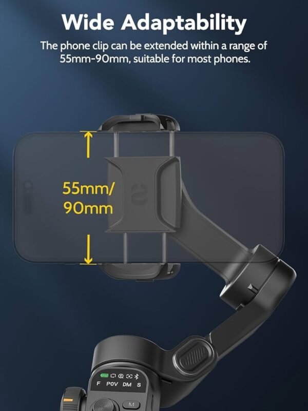 img_4584 AOCHUAN Smart X2 Gimbal Stabilizer, 3-axis Smartphone Gimbal Built-in 20cm Extension Rod, Portable Smart Tripod w/OLED Screen, 360°Rotation Tracking Shooting, Video Recording