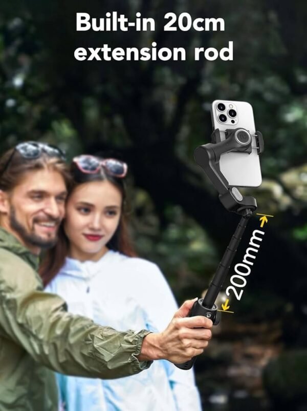 img_4587 AOCHUAN Smart X2 Gimbal Stabilizer, 3-axis Smartphone Gimbal Built-in 20cm Extension Rod, Portable Smart Tripod w/OLED Screen, 360°Rotation Tracking Shooting, Video Recording