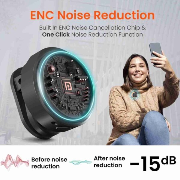 2025/10/1002945336.jpg Vlogmate 3 Dual Wireless Collar Lapel Microphone with Enc Noise Cancellation & Charging Case