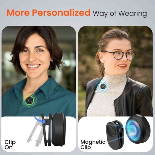 2025/10/1002945338.jpg Vlogmate 3 Dual Wireless Collar Lapel Microphone with Enc Noise Cancellation & Charging Case