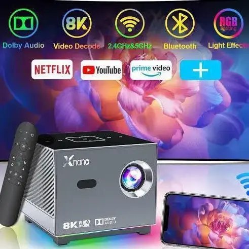Xnano X3 T972 Mini 5G WIFI LED 8K Video HD 720P Home Video Projectors