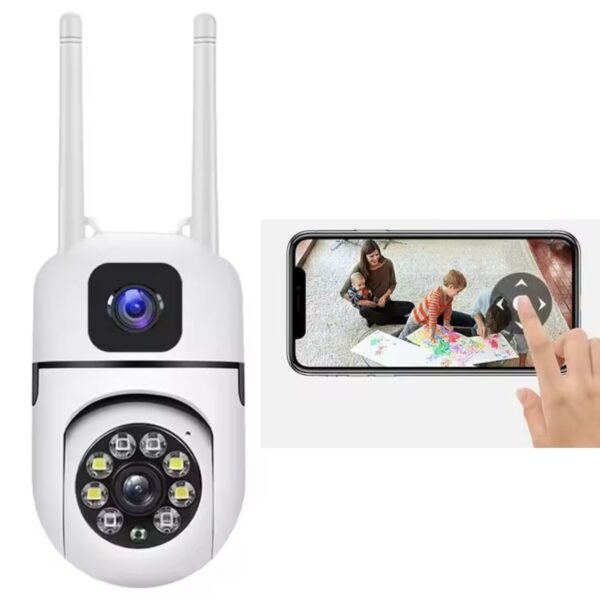 Smart CCTV Wi-Fi Dual Lens 1080p 360° Security Camera TwoWay Audio Night Vision Copy
