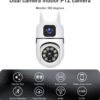Smart CCTV Wi-Fi Dual Lens 1080p 360° Security Camera TwoWay Audio Night Vision Copy