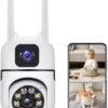 Smart CCTV Wi-Fi Dual Lens 1080p 360° Security Camera TwoWay Audio Night Vision Copy