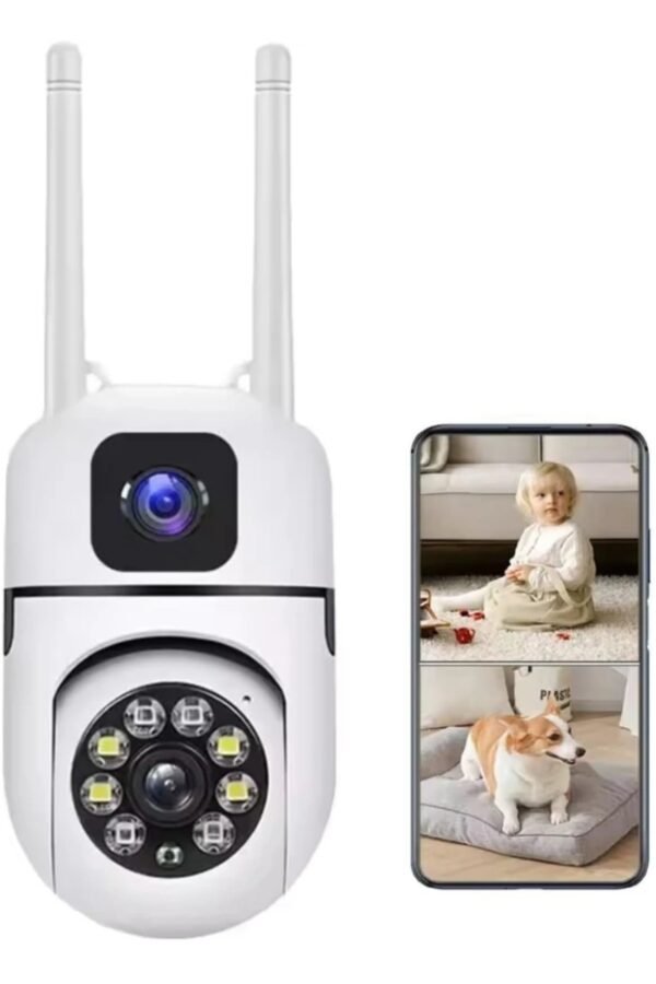 Smart CCTV Wi-Fi Dual Lens 1080p 360° Security Camera TwoWay Audio Night Vision Copy