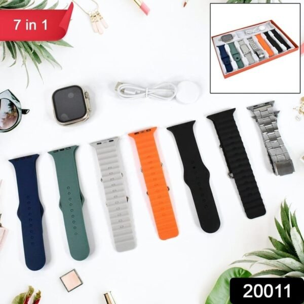 AR 7 in 1 Ultra Smart watch Combo with Seven Classic Straps