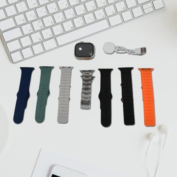 AR 7 in 1 Ultra Smart watch Combo with Seven Classic Straps