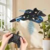Fighter Plane RC Plane - 2.4 GHz Remote Controlled Fighter Plane || RC Airplane Easy to Fly Stable Jet Fighter Toys for Kids || LED Lights, 360 Degree Hovering Airplane and Stun Roll