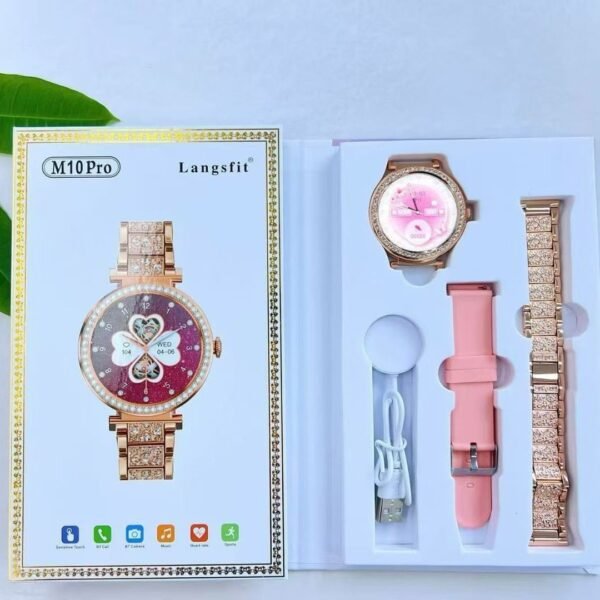 M10 Pro Smart watch Ladies Waterproof Bt Call Heart Rate Monitor Multiple Sport Modes Women Smartwatch