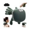 Heated Massager, Wireless Portable Shiatsu Neck, Back and Leg Massager, Electric Deep Tissue handlend 4D Kneading Massage,Human Hand Design for Blood Circulation,Pain Relief and Muscle Relaxation.