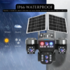 12MP 3 Lens PTZ Solar 4G Sim Outdoor CCTV Camera with 3 View | 360° | Night Vision | Motion Detection| Siren Alarm | 2 Way Audio | RGB Light | Dual Solar Panel | 4G Sim