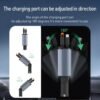 2026/01/1003417103.jpg Retractable Car Charger, 120W 5 in 1 Super Fast Charge Car Phone Charger, Retractable Cables (31.5 Inch) and1 USB and 2 Type C PortsCar Adapter