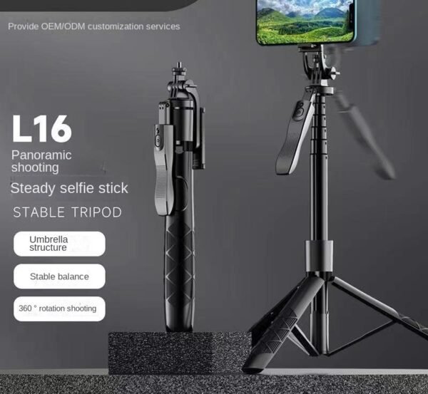 Selfie Stick L16 Handheld Stabilizer Mobile Phone Tripod Foldable Application Camera1.63M
