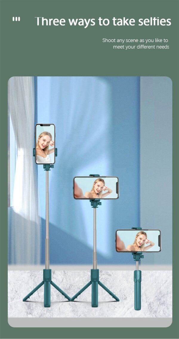 S03  Tripod Stand Smart Selfie Stick 360 Rotation Bluetooth Remote Control