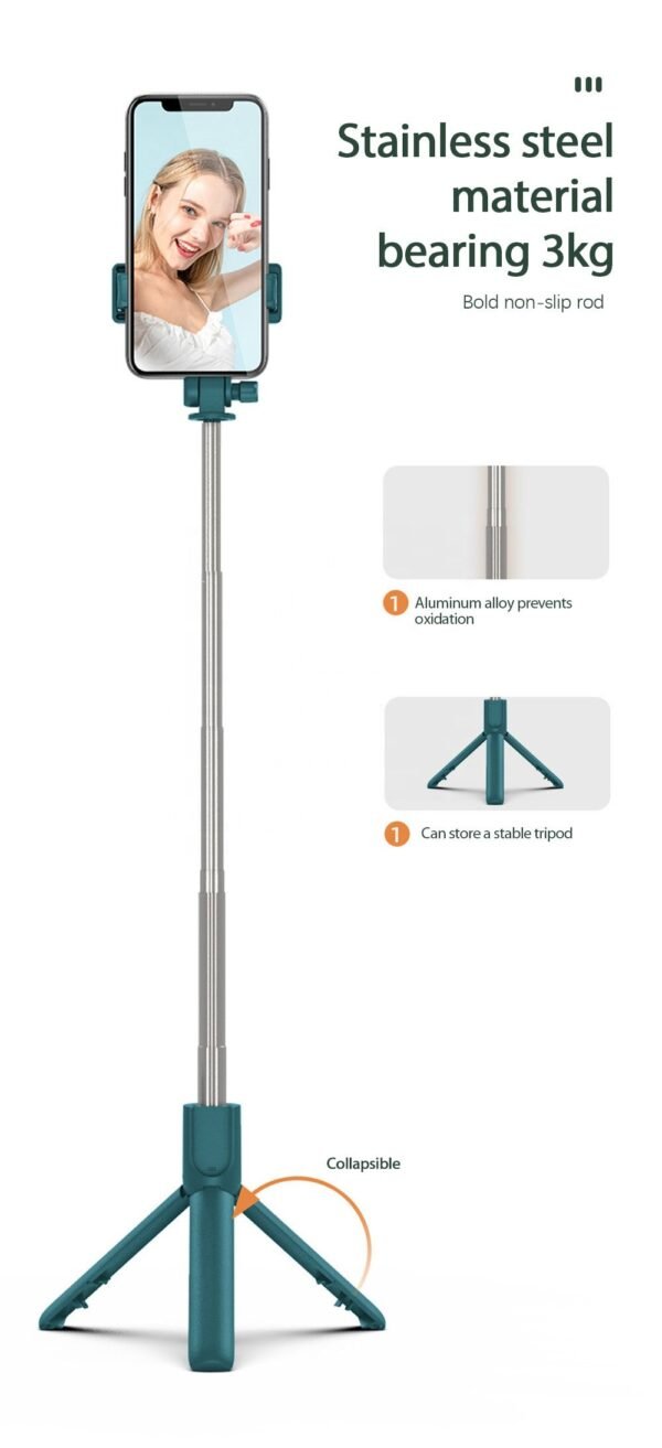 S03  Tripod Stand Smart Selfie Stick 360 Rotation Bluetooth Remote Control