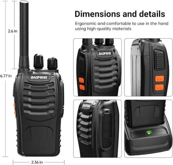 Baofeng Walkie Talkie BF-888S 2 Pair 5Km Range Radio Waky toki