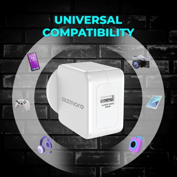 ULTRA 100W Super VOOC USB Fast Charger Adapter with cable ( 6 month warranty)
